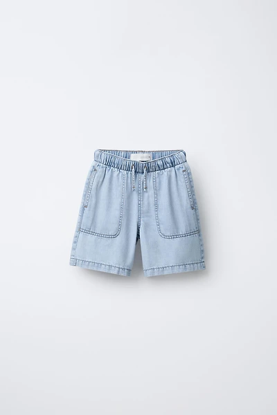 FLOWY DENIM SHORTS