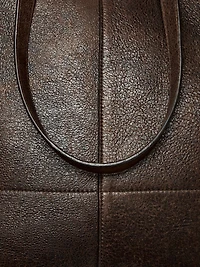 Tote bag en cuir effet daim craquelé