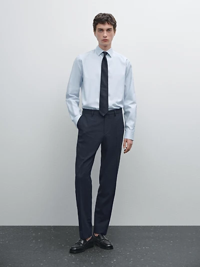 Slim fit 100% cotton Oxford shirt