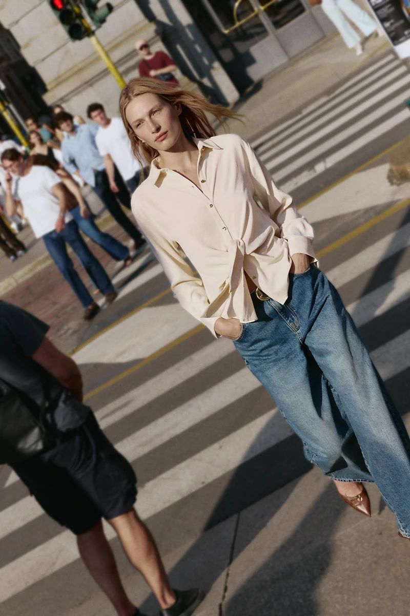 KNOTTED WAIST SHIRT