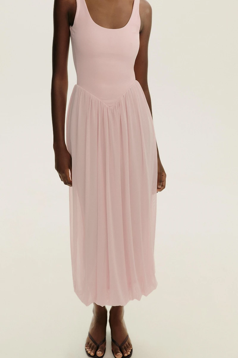 COMBINATION TULLE DRESS