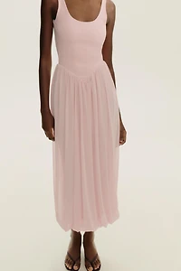 COMBINATION TULLE DRESS