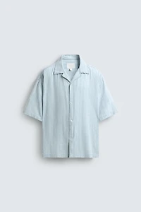 CHEMISE DÉLAVÉE JACQUARD RAYURES