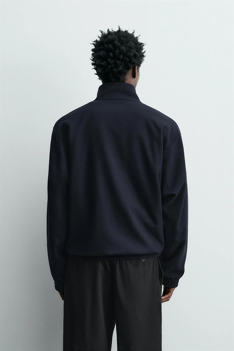 REVERSIBLE WOOL - CASHMERE BOMBER JACKET