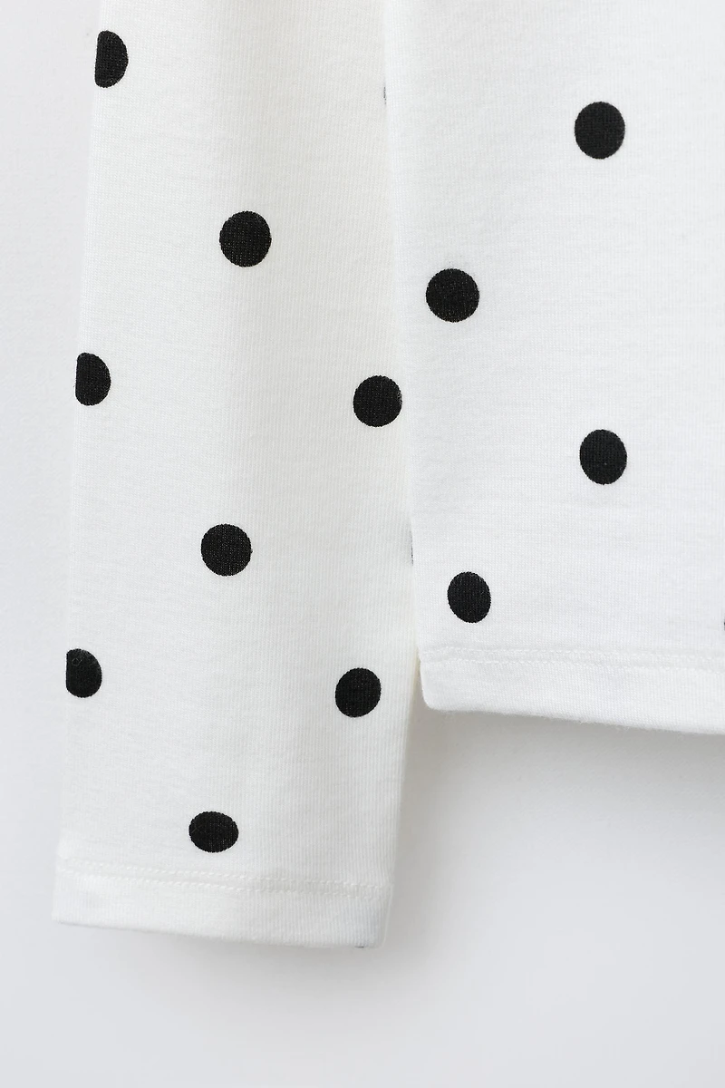 POLKA DOT T-SHIRT WITH MODAL