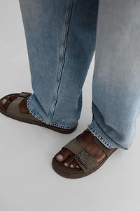 DOUBLE STRAP LEATHER SANDALS