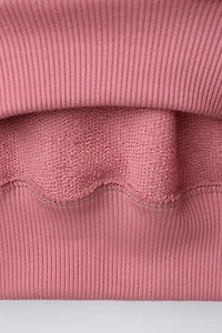 TEXT AND FLORAL EMBROIDERY SWEATSHIRT