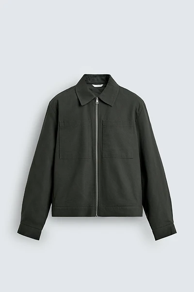 QUILTED POCKET OVERSHIRT