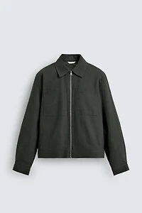 QUILTED POCKET OVERSHIRT