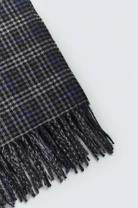 PLAID FRINGE SCARF