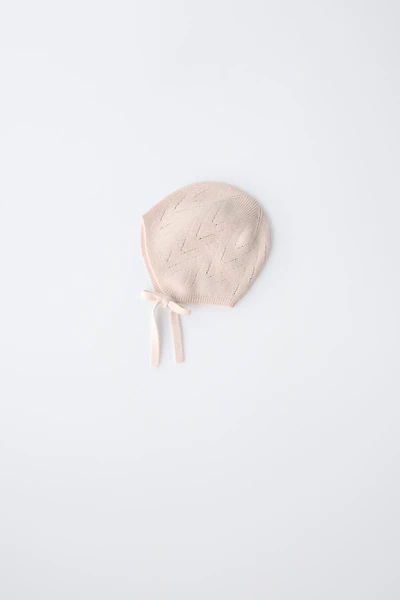 COTTON WOOL BLEND BONNET
