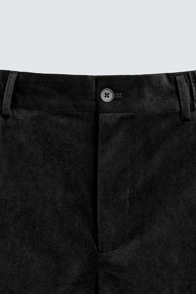 VELVET TEXTURED PANTS