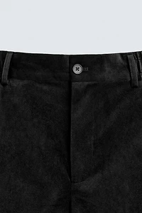 VELVET TEXTURED PANTS