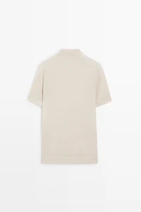 Pull en maille 100 % lin à manches courtes