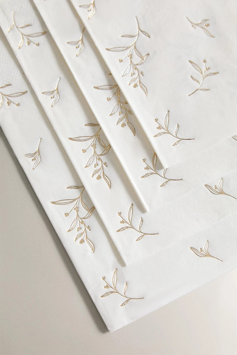 SET OF CHRISTMAS BRANCH PAPER NAPKINS (SET OF 20)