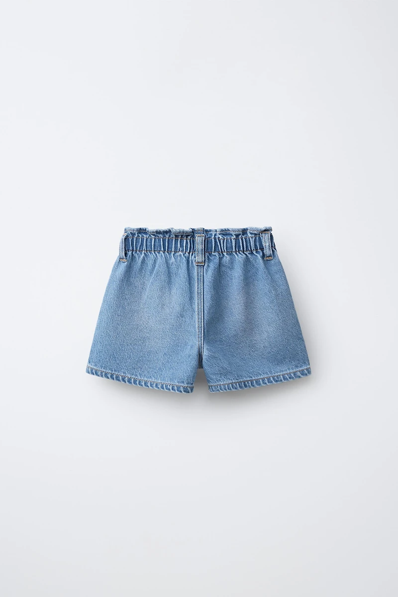 HEART POCKET DENIM SHORTS