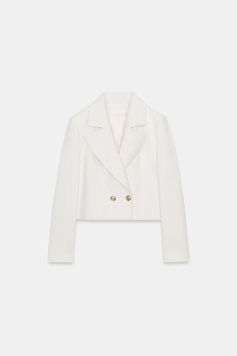 CROPPED DOUBLE-BREASTED BLAZER