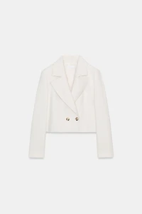 CROPPED DOUBLE-BREASTED BLAZER