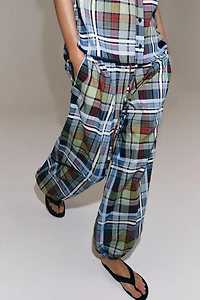 PANTALON BOUFFANT À CARREAUX ZW COLLECTION
