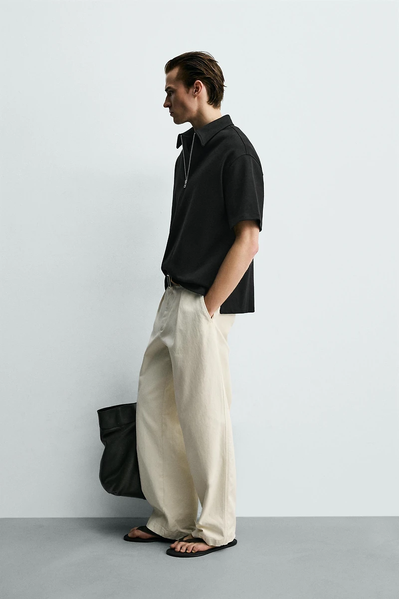 POLO RELAXED FIT À ZIP