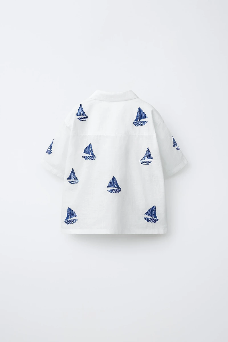 CHEMISE BATEAUX BRODÉS