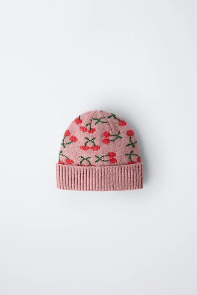 CHERRY KNIT HAT