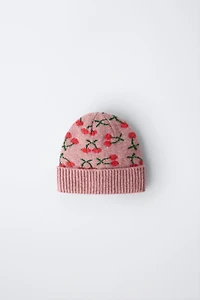 CHERRY KNIT HAT