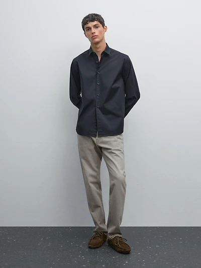 Regular fit stretch shirt