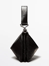 Small nappa leather bag with compartments