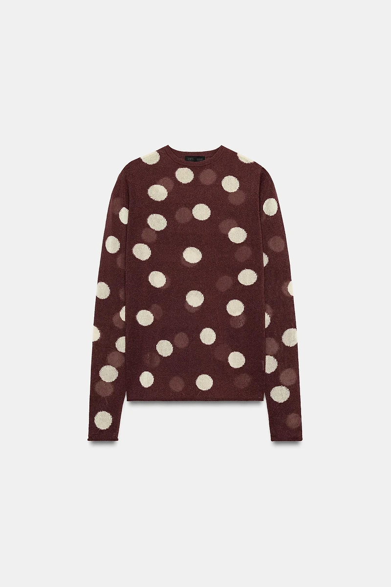 POLKA DOT KNIT TOP