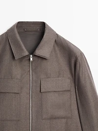 Veste en flanelle 100 % laine