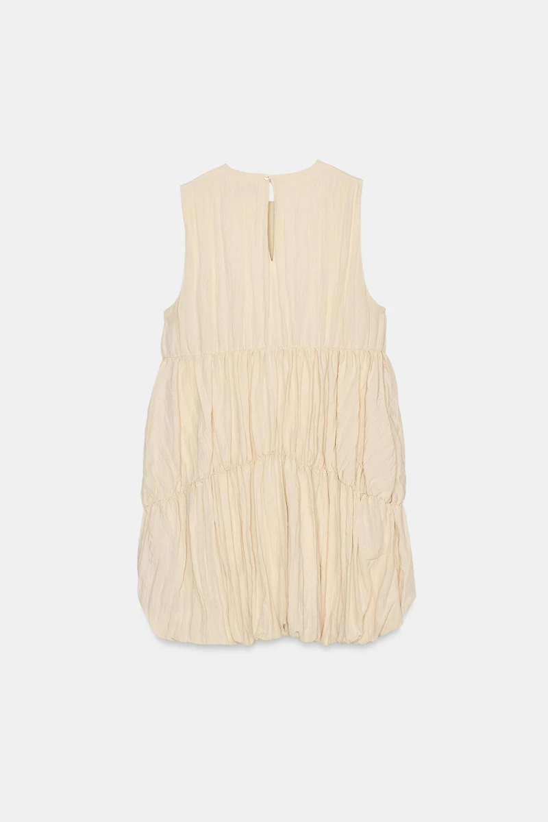 GATHERED BALLOON DRESS