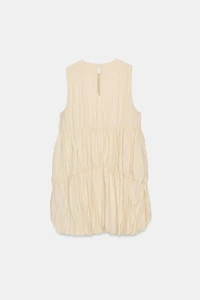 GATHERED BALLOON DRESS