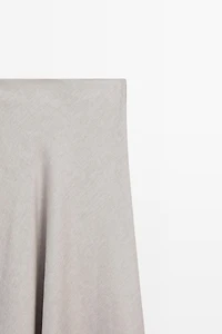 STUDIO Linen Blend Flounce Skirt
