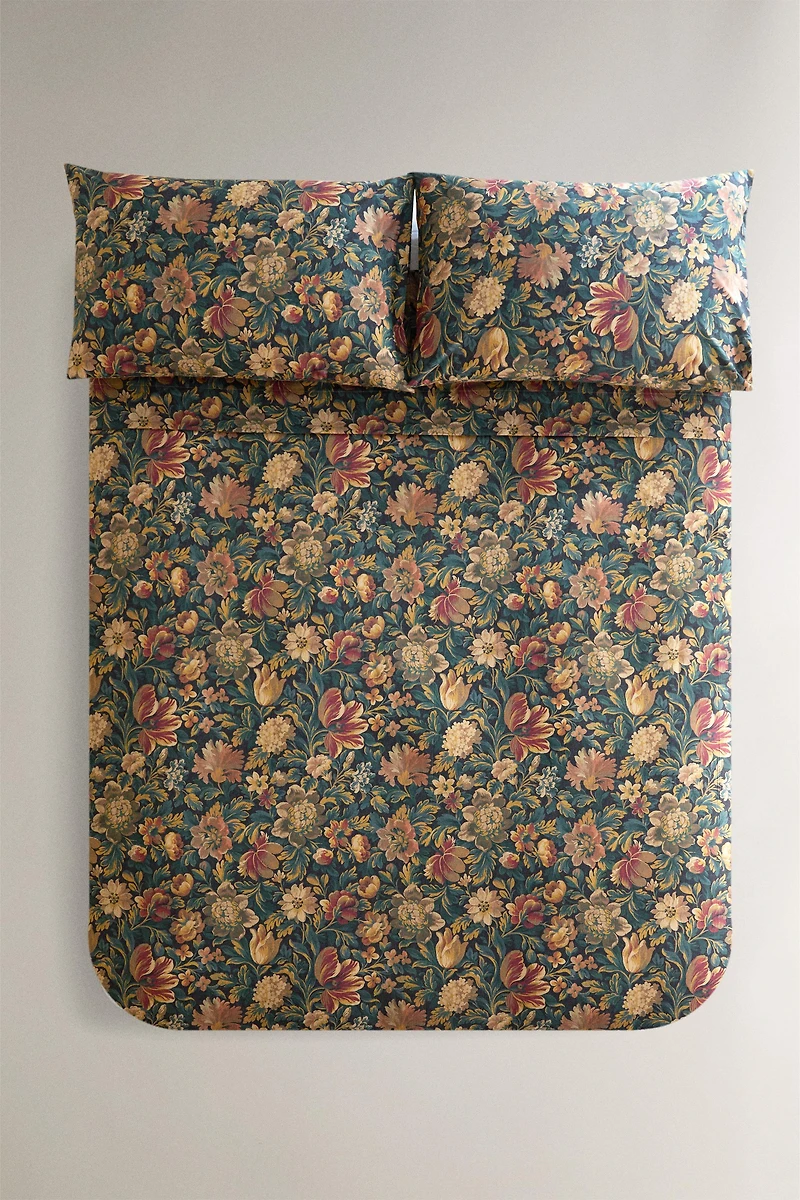 HOUSSE DE COUETTE IMPRIMÉ FLEURS
