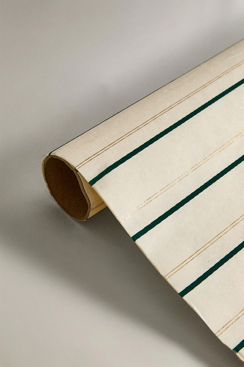 CHRISTMAS ALTERNATING STRIPED WRAPPING PAPER