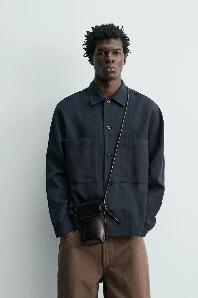 REGULAR FIT POCKET OVERSHIRT
