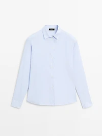 Striped stretch shirt