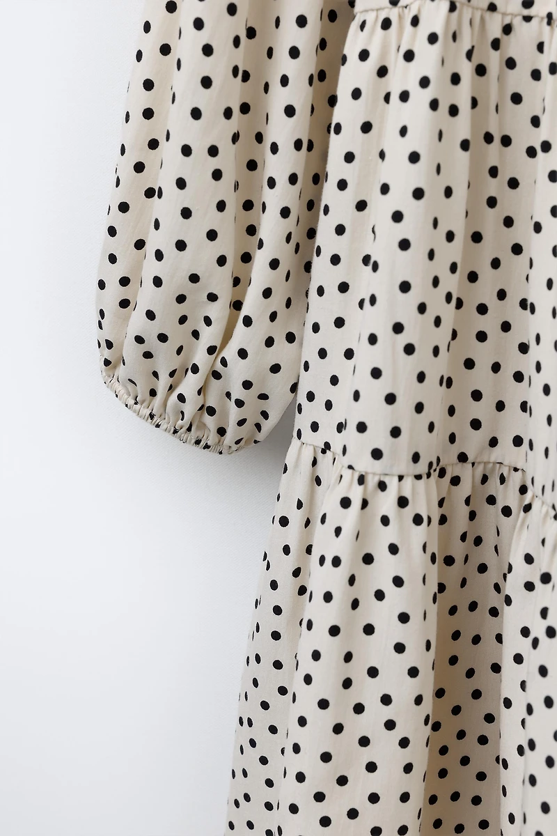 POLKA DOT PANEL DRESS