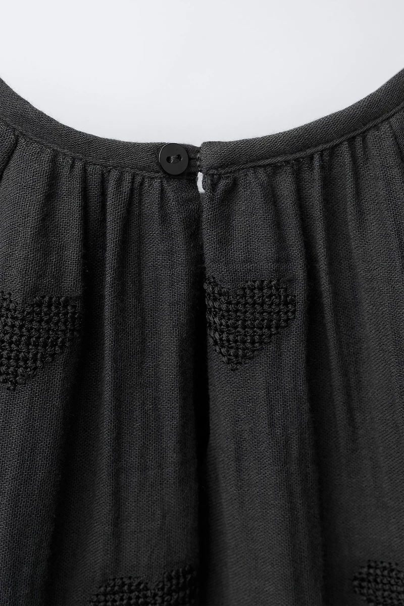 EMBROIDERED HEART DRESS