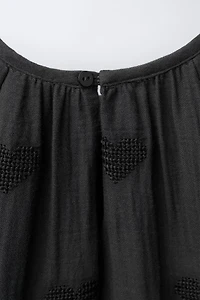 EMBROIDERED HEART DRESS