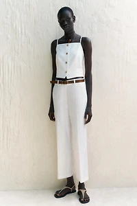 LINEN CULOTTES WITH BELT
