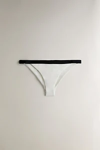 CONTRAST BAND BEACH BIKINI BOTTOM