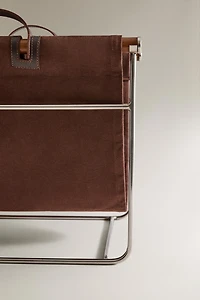 PORTE-REVUES COTON ET CUIR