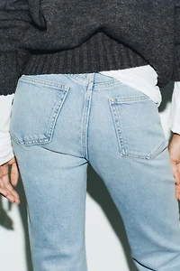 TRF HIGH-WAISTED CROPPED FLARE JEANS