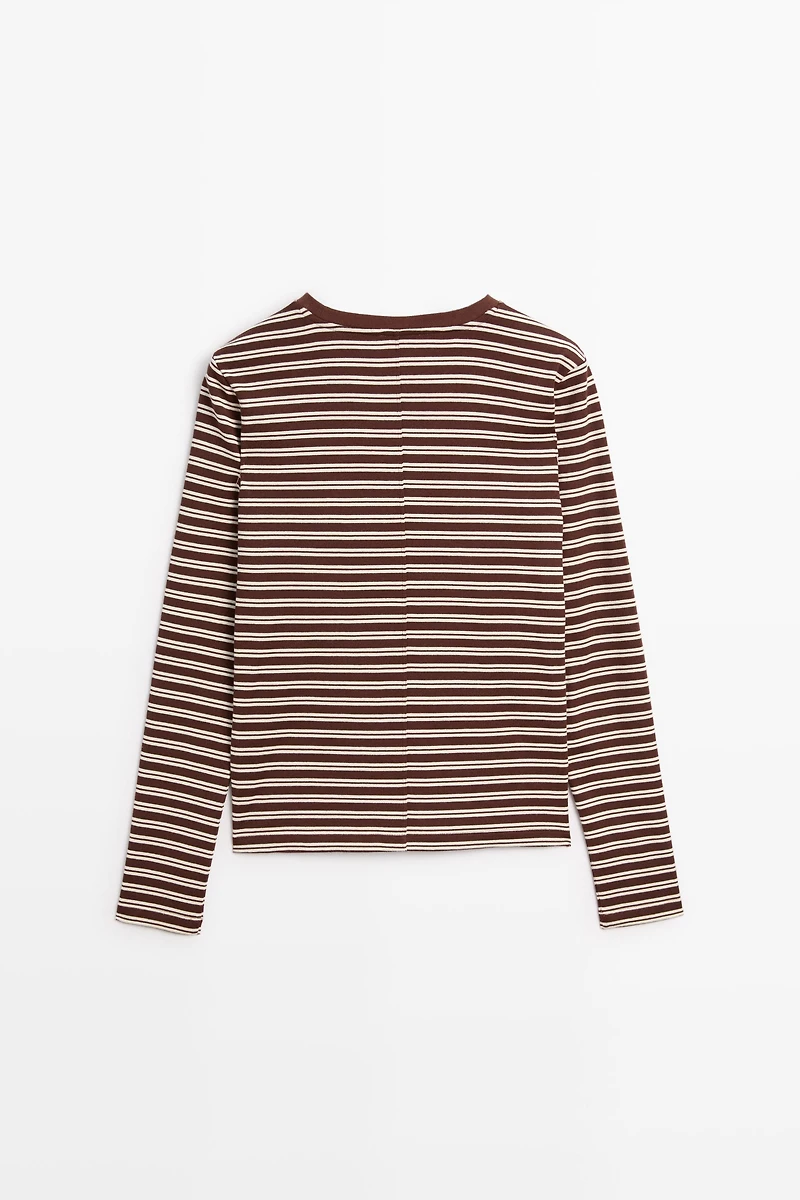 100% cotton striped T-shirt