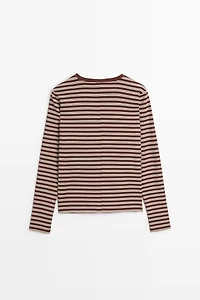 100% cotton striped T-shirt