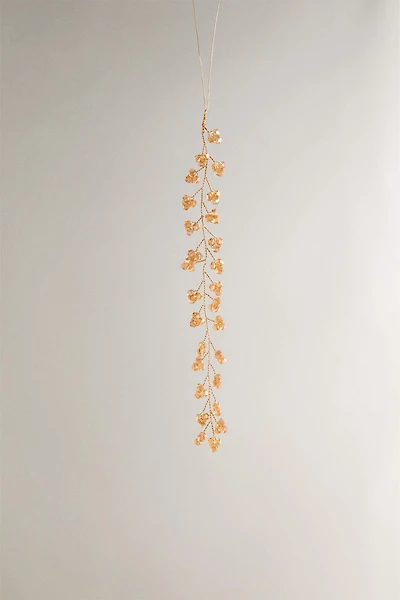 BEADED BRANCH CHRISTMAS TREE ORNAMENT