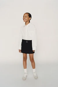 CHEMISE EN POPELINE À POCHE