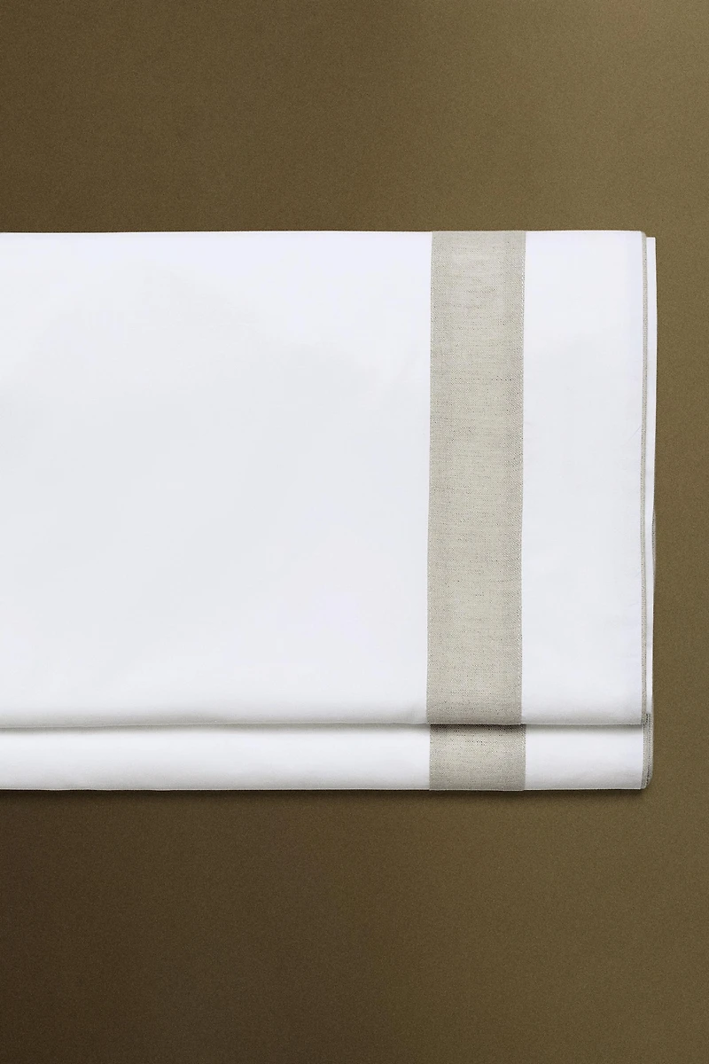 COTTON FLAT SHEET WITH BORDER